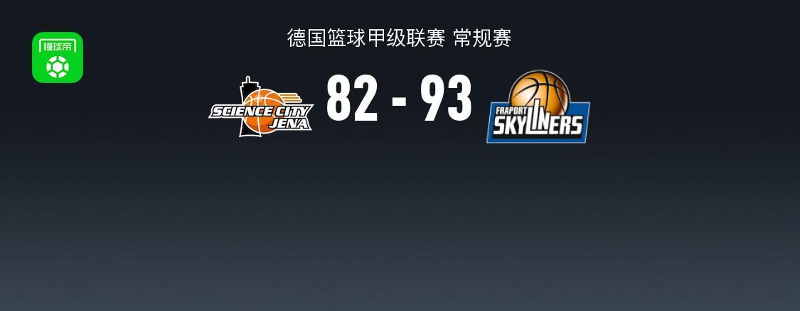 德篮甲战报：法兰克福93-82耶拿取德篮甲4连胜，祖达-明茨20+3+3