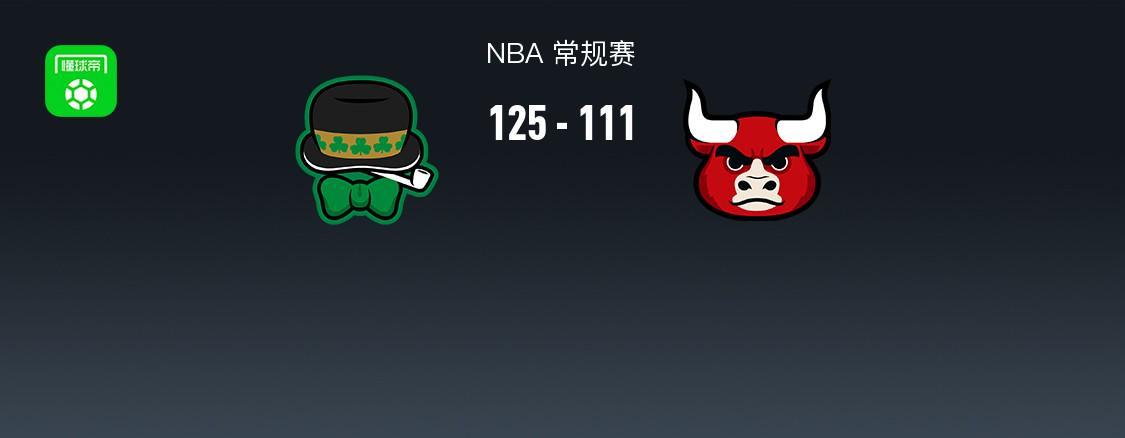 NBA战报：凯尔特人125-111公牛取NBA4连胜，普里查德30+3+3