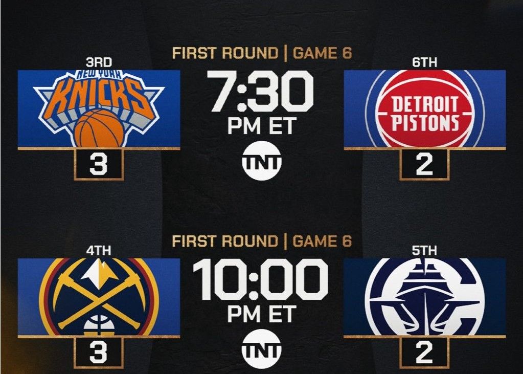 ⭐NBA官方为明日两场焦点战预热：尼、金盼拿下系列赛，船、塞望拖进G7