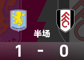 英超半场：蒂莱曼斯头球破门，希门尼斯造险，维拉1-0领先富勒姆