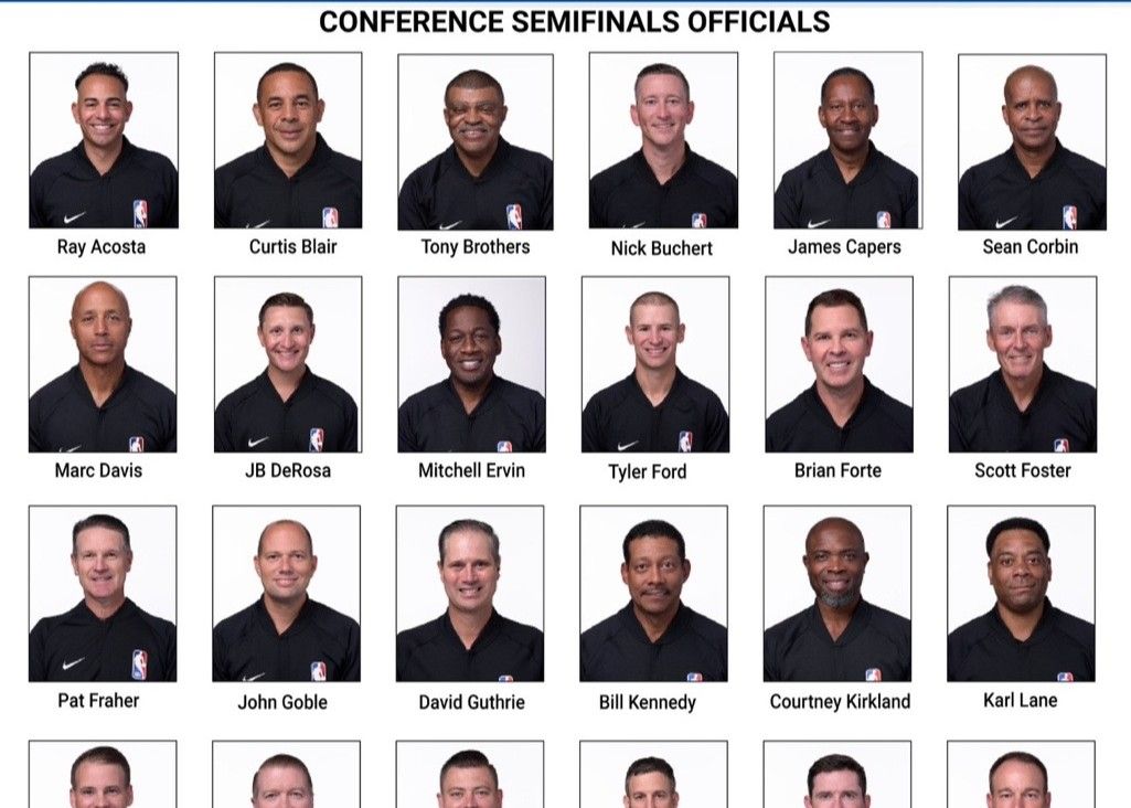 ⭐NBA官方公布季后赛28人裁判组：福斯特领衔，马克·戴维斯，肯尼迪在列