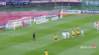 进球被吹反被判点球，吴厚性点射命中，光州FC1-0金泉尚武