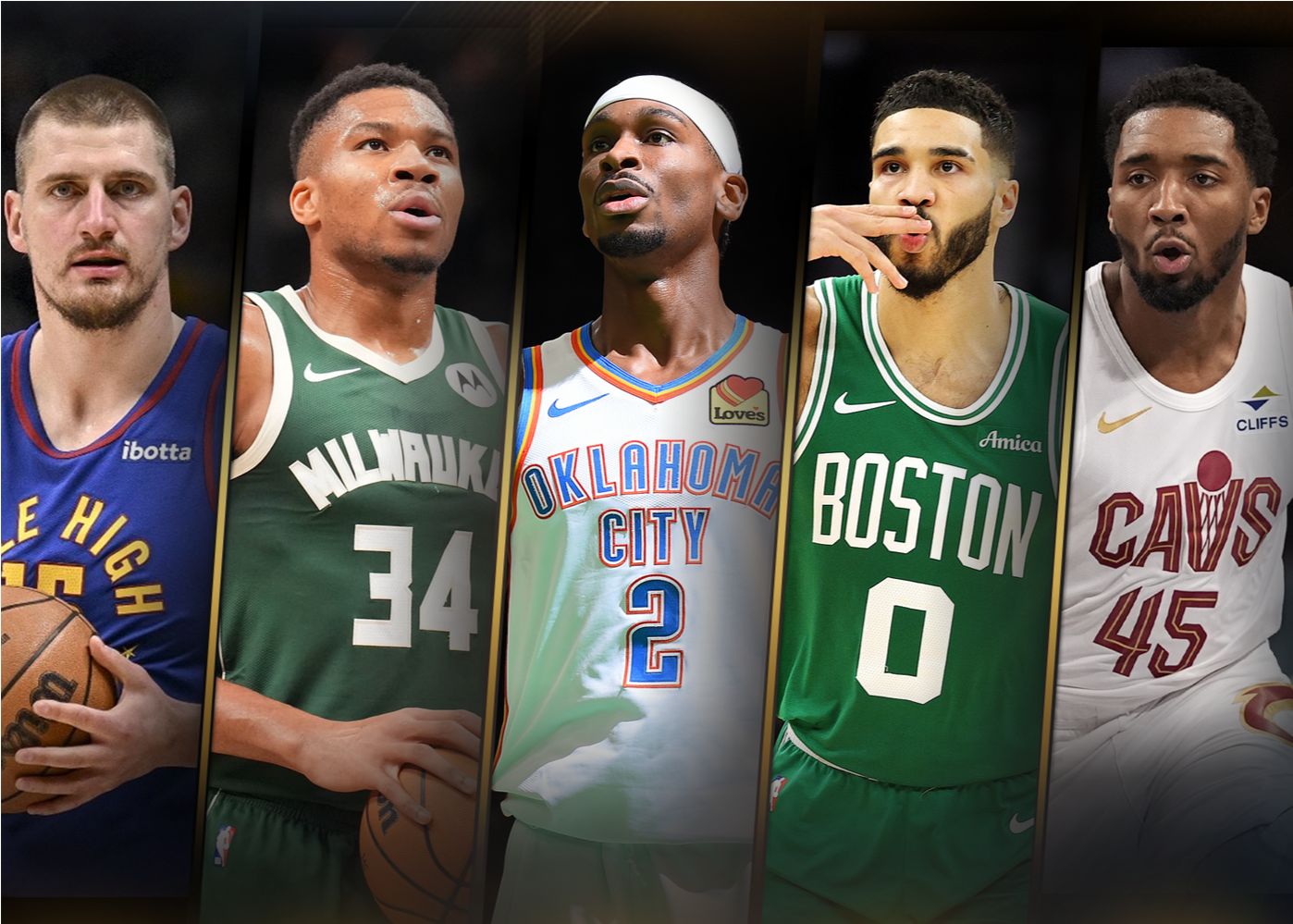 NBA最佳一阵：亚历山大、约基奇、字母哥、米切尔、塔图姆！