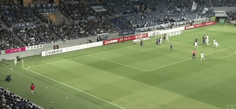 佐佐木旭乱战中转身抽射破门，川崎前锋2-1广岛三箭